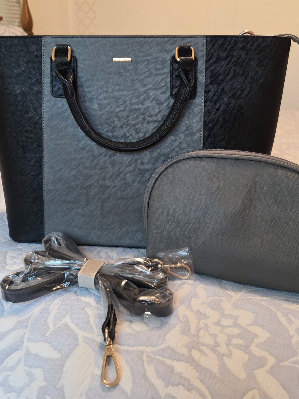 New LOVEVOOK  Vegan Leather Handbag  with Matching Pouch Crossbody Strap